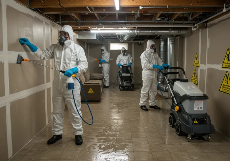 Basement Moisture Removal and Structural Drying process in Smoke Rise, AL